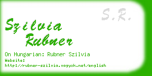 szilvia rubner business card